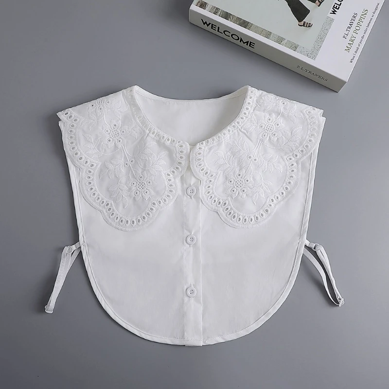 Women Large Turn-Down Decorative Doll Faux Collar Hollow Out Embroidery Floral Lace Half Shirt Blouse White Dickey
Women Large Turn-Down Decorative Doll Faux Collar Hollow Out Embroidery Floral Lace Half Shirt Blouse White Dickey