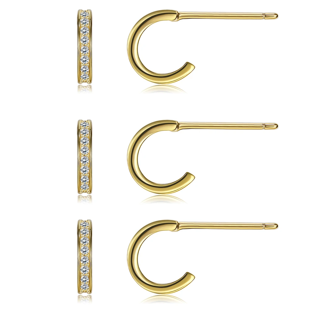 ZEMIOR 925 Sterling Silver Letter C Shape Tiny Stud Earrings For Women Full Cubic Zirconia Gold Color Earring Silver Jewelry 
ZEMIOR 925 Sterling Silver Letter C Shape Tiny Stud Earrings For Women Full Cubic Zirconia Gold Color Earring Silver Jewelry
