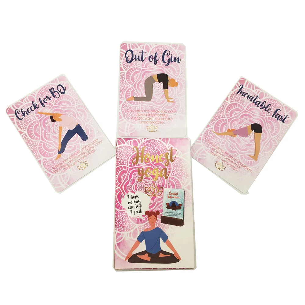 2021 Honest Yoga Cards Games Women's Sports Fitness Yoga Class Board Game Playing Cards Leisure And Entertainment Table Games
2021 Honest Yoga Cards Games Women's Sports Fitness Yoga Class Board Game Playing Cards Leisure And Entertainment Table Games
