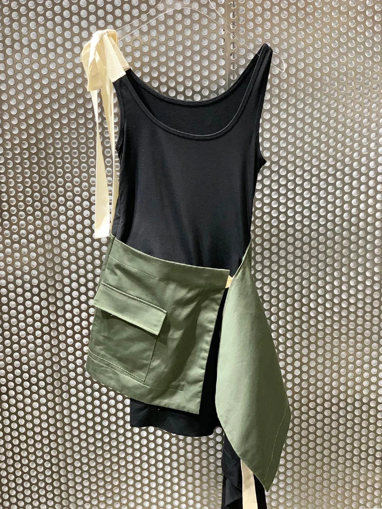 Streetwear Lace-Up Vest Stitching Fake Two-Piece Layered Asymmetrical Hem Color-Blocking Mini Dress 2021 Summer Women's Clothing
Streetwear Lace-Up Vest Stitching Fake Two-Piece Layered Asymmetrical Hem Color-Blocking Mini Dress 2021 Summer Women's Clothing