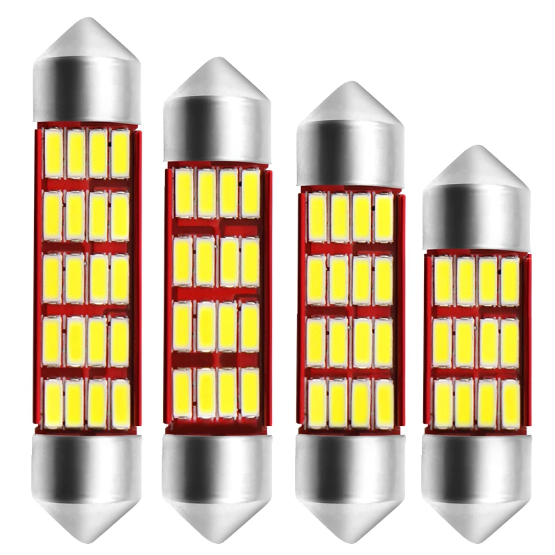 Фото Светодиодный светильник C5W 1 шт. без ошибок 31 мм 36 39 42 Festoon C10W 4014 SMD - купить