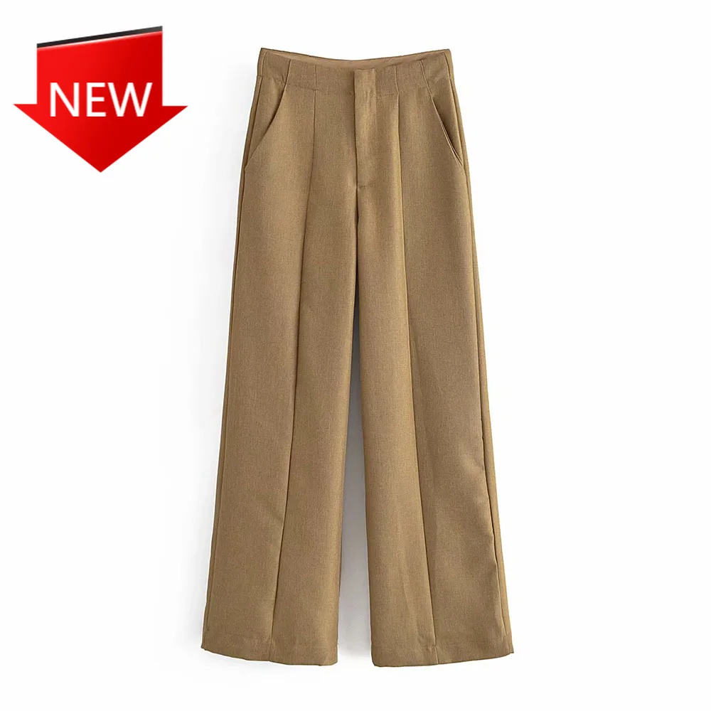 Pockets Straight Pants Vintage High Waist Zipper Fly Female Flax Trousers Mujer Women 2021 New Fashion Side
Pockets Straight Pants Vintage High Waist Zipper Fly Female Flax Trousers Mujer Women 2021 New Fashion Side