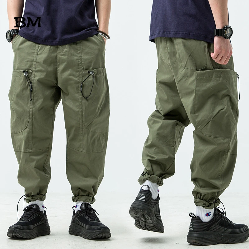 Streetwear Fashions Joggers Hip Hop Trousers Men Harajuku Cargo Pants Korean Style Tactical Harem Pants Male Black Overalls 
Streetwear Fashions Joggers Hip Hop Trousers Men Harajuku Cargo Pants Korean Style Tactical Harem Pants Male Black Overalls