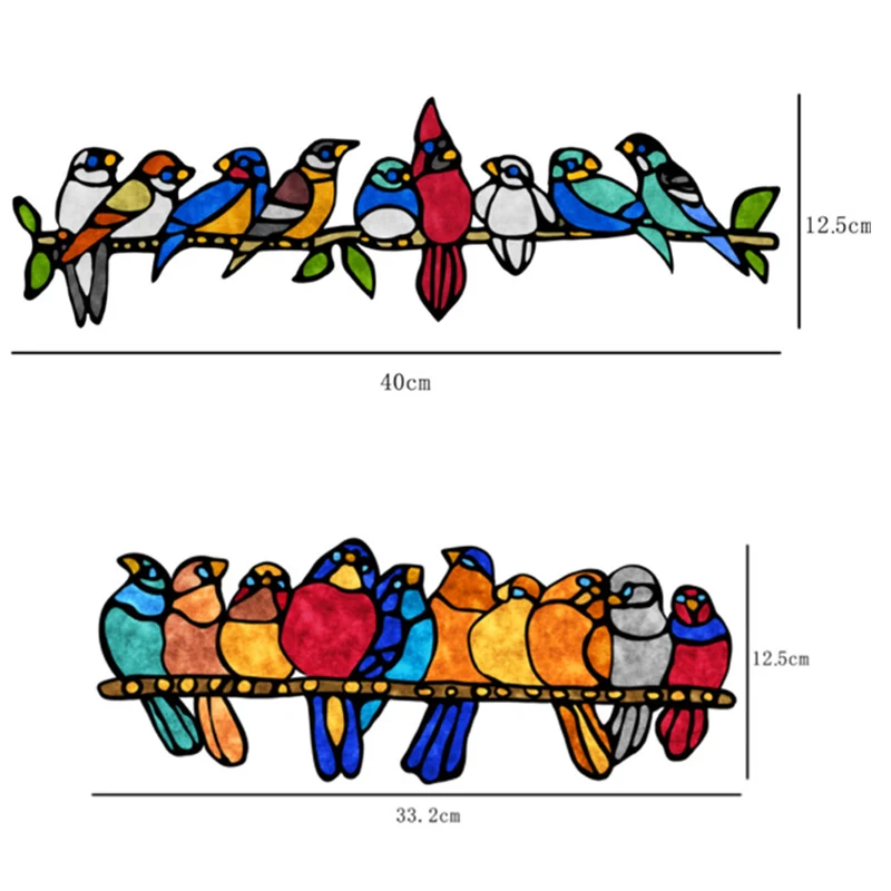New Stain Glass Window Self-adhesive Decal Wall Bird Stickers Home Decor Cute 3D Car Wall Decals Living Room Decorations G
New Stain Glass Window Self-adhesive Decal Wall Bird Stickers Home Decor Cute 3D Car Wall Decals Living Room Decorations G