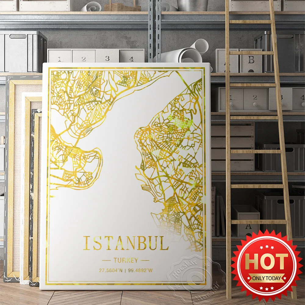 Istanbul Turke City Gold Line Map Art Poster, Vintage Study Living Room Decor Wall Picture, Wolds Tavel City Street Map Mural
Istanbul Turke City Gold Line Map Art Poster, Vintage Study Living Room Decor Wall Picture, Wolds Tavel City Street Map Mural