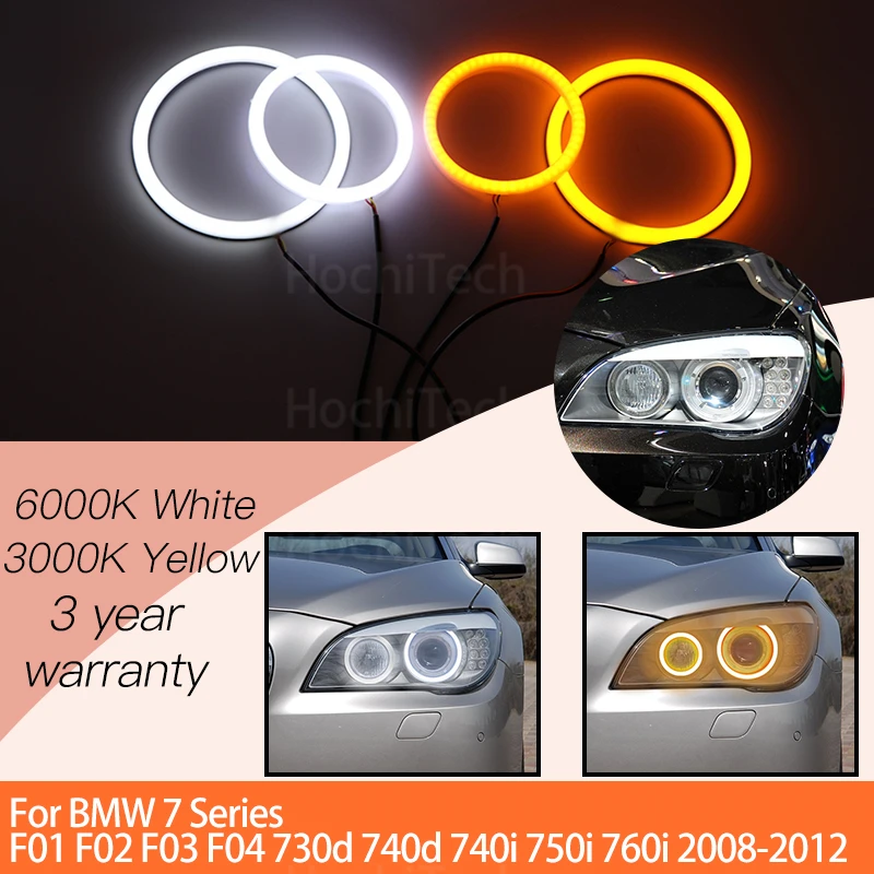 1 Set White+yellow Cotton Light Angel Eyes Halo Ring Kits for BMW 7 Series F01 F02 F03 F04 730d 740d 740i 750i 760i 2008-2012
1 Set White+yellow Cotton Light Angel Eyes Halo Ring Kits for BMW 7 Series F01 F02 F03 F04 730d 740d 740i 750i 760i 2008-2012