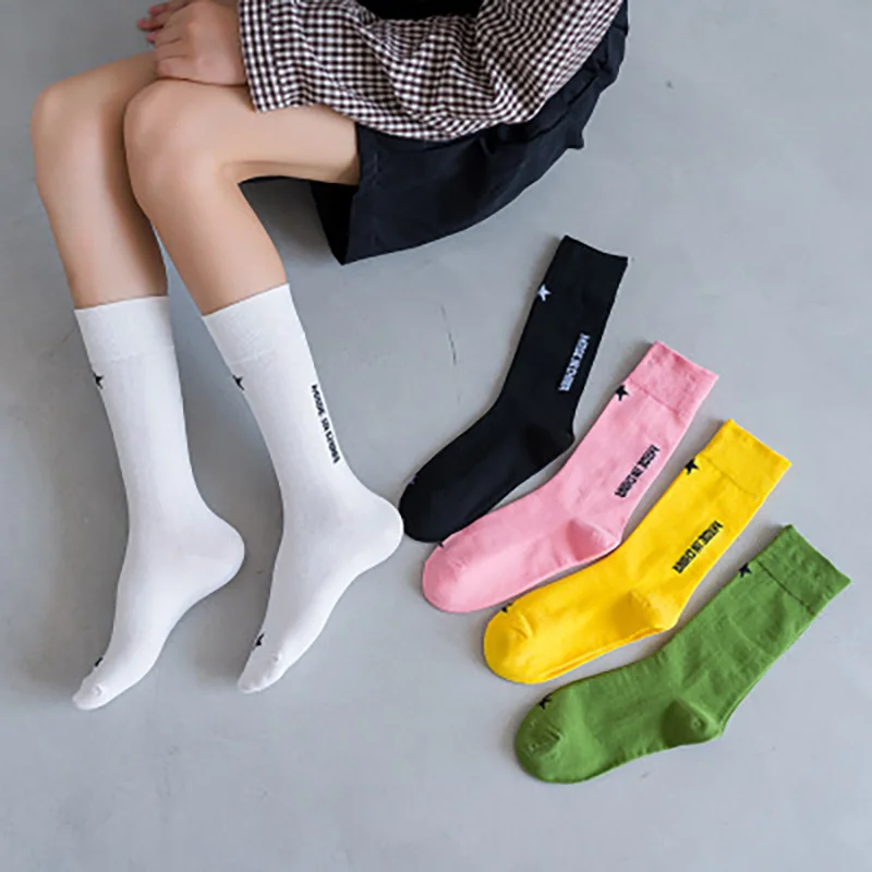 1 pair / 5 pairs solid color leg socks black long tube knee socks personality college style autumn winter warm girl cotton socks
1 pair / 5 pairs solid color leg socks black long tube knee socks personality college style autumn winter warm girl cotton socks