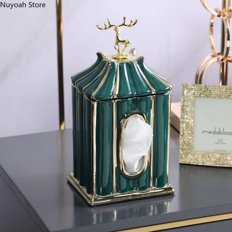 Creative Living Room Tissue Box Coffee Table Bedroom Dining Table High-end Ceramic Pumping Box Home Furnishing Accessories
Creative Living Room Tissue Box Coffee Table Bedroom Dining Table High-end Ceramic Pumping Box Home Furnishing Accessories