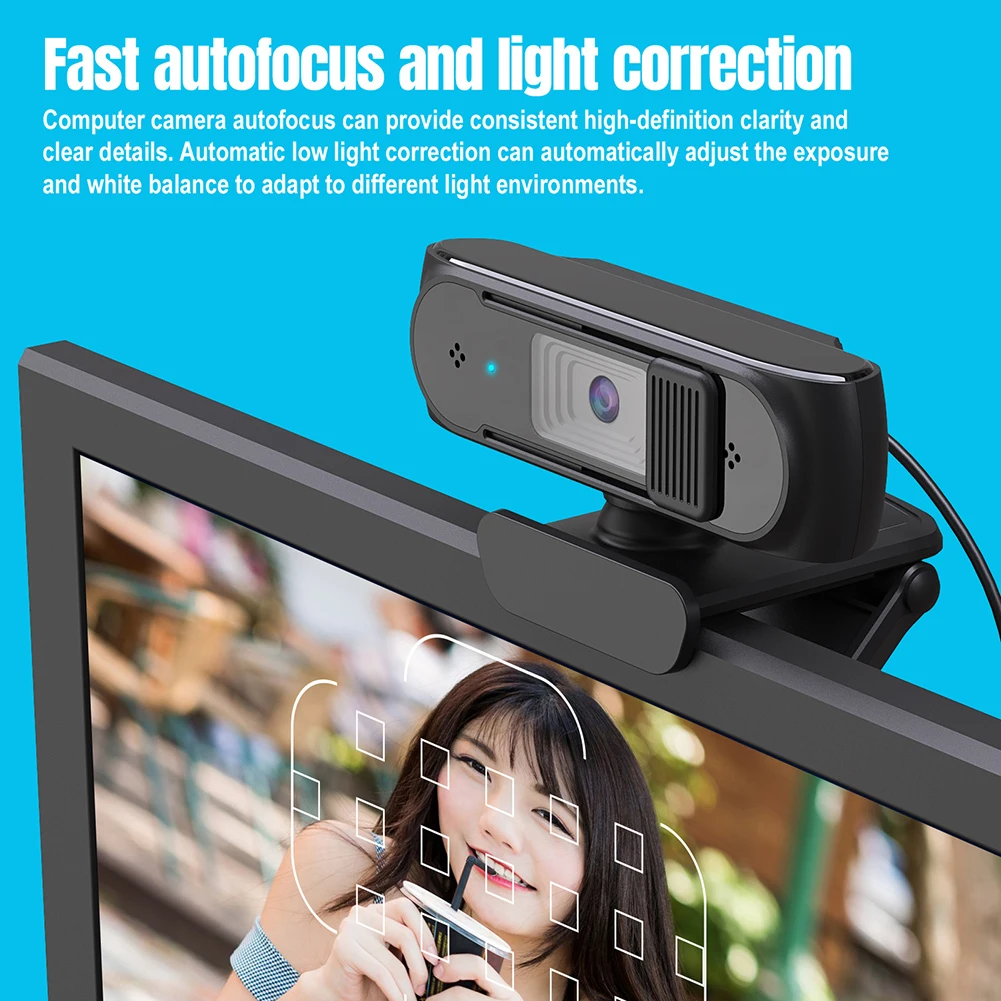 HD Webcam USB Computer Web Camera S2 5MP with Microphone + Sliding Privacy Cover Office Caring Computer Supplies
HD Webcam USB Computer Web Camera S2 5MP with Microphone + Sliding Privacy Cover Office Caring Computer Supplies