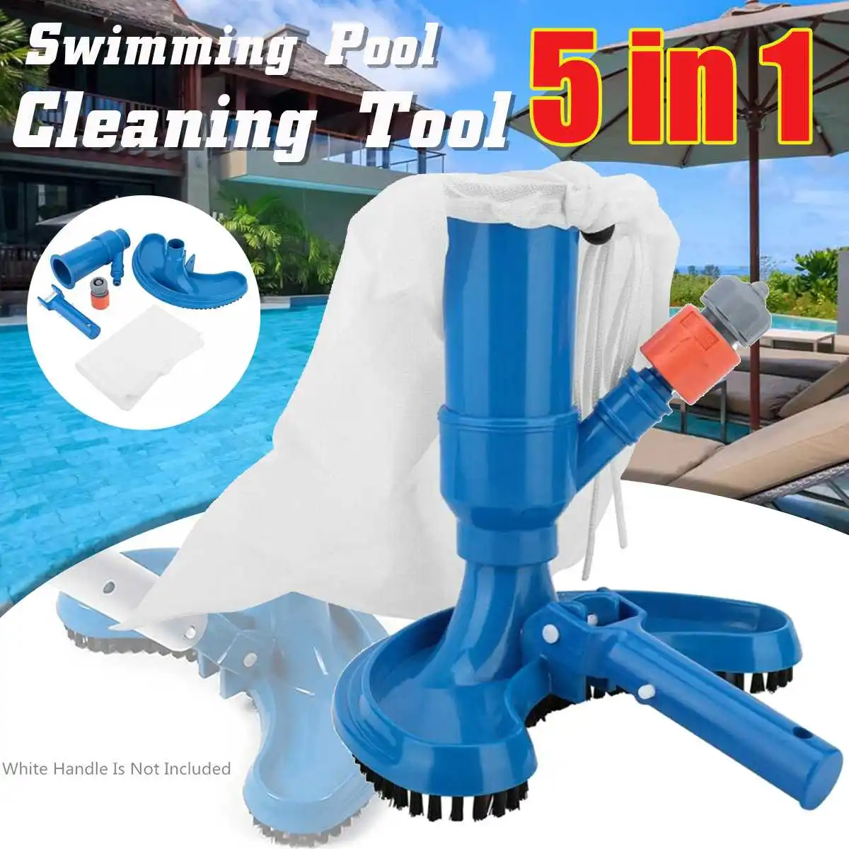 Pool Cleaner Portable Swimming Pool Spa Pond Fountain Vacuum Brush Cleaner Cleaning Tools
Pool Cleaner Portable Swimming Pool Spa Pond Fountain Vacuum Brush Cleaner Cleaning Tools