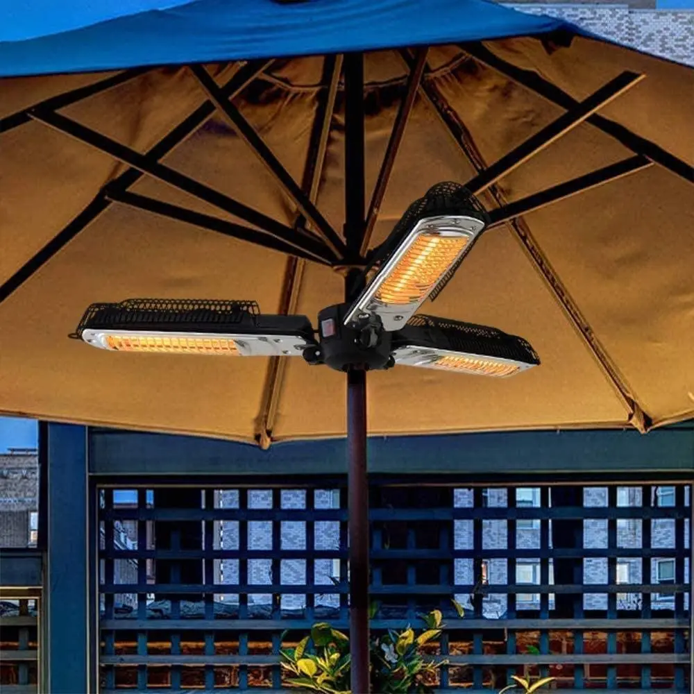 Aokairuisi Folding Electric Infrared Space Heater Outdoor Patio Umbrella Courtyard Heater with 3 Heating Panels for Parasol
Aokairuisi Folding Electric Infrared Space Heater Outdoor Patio Umbrella Courtyard Heater with 3 Heating Panels for Parasol
