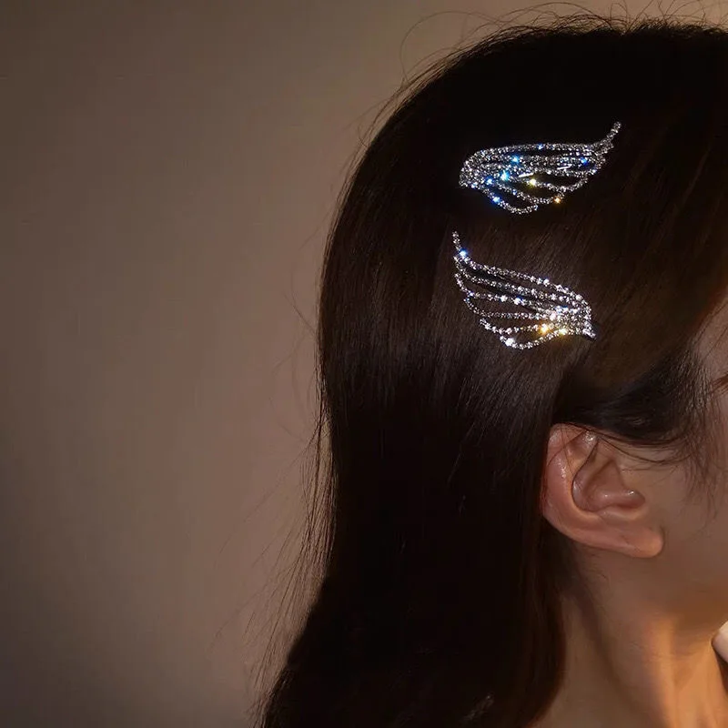 2021 New Personality Rhinestone Angel Wing Hairpin Korean Fashion Temperament Hair Accessories For Women Weddings Jewelry Party
2021 New Personality Rhinestone Angel Wing Hairpin Korean Fashion Temperament Hair Accessories For Women Weddings Jewelry Party