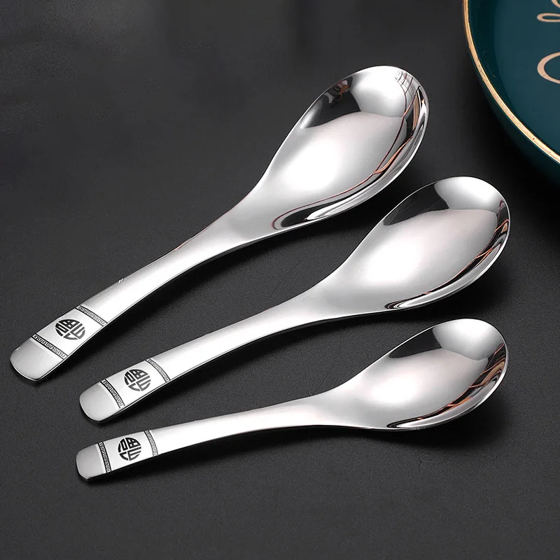 Набор металлических ложек для супа, из нержавеющей стали, с короткой ручкой, 3 шт. 
Набор металлических ложек для супа, из нержавеющей стали, с короткой ручкой, 3 шт.