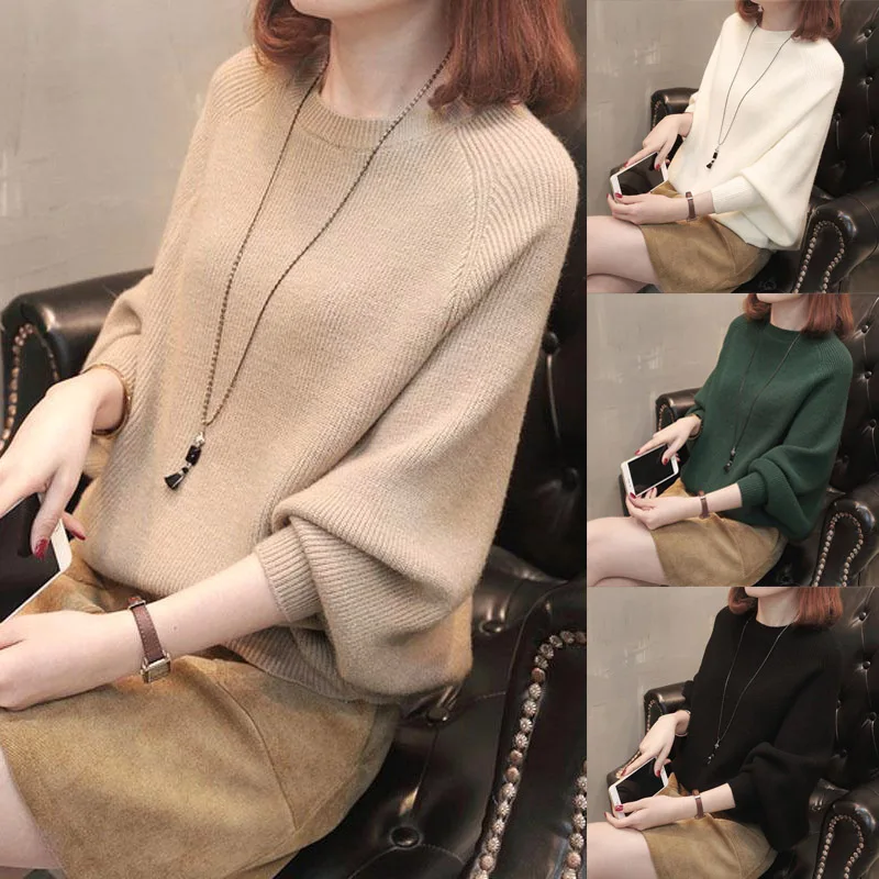 Knitted Sweater Women Spring Autumn New O Neck Long Sleeve Loose Casual Bat Shirt Female Pullover Solid Elegant Chic Fashion Top
Knitted Sweater Women Spring Autumn New O Neck Long Sleeve Loose Casual Bat Shirt Female Pullover Solid Elegant Chic Fashion Top