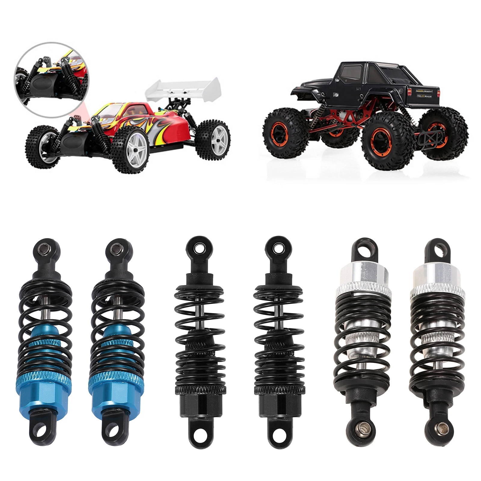 2pcs RC Car Shock Absorber Assembled Spring Damper for 1/10 RC Car Truck Parts
2pcs RC Car Shock Absorber Assembled Spring Damper for 1/10 RC Car Truck Parts