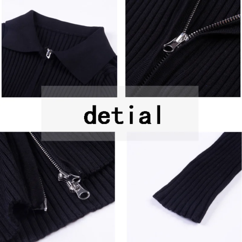 Cardigan Women Autumn Black Warm Cozy Zipper Slim High Elasticity European Sweaters Fashion Chandails Mujer 3 Colors Streetwear 
Cardigan Women Autumn Black Warm Cozy Zipper Slim High Elasticity European Sweaters Fashion Chandails Mujer 3 Colors Streetwear