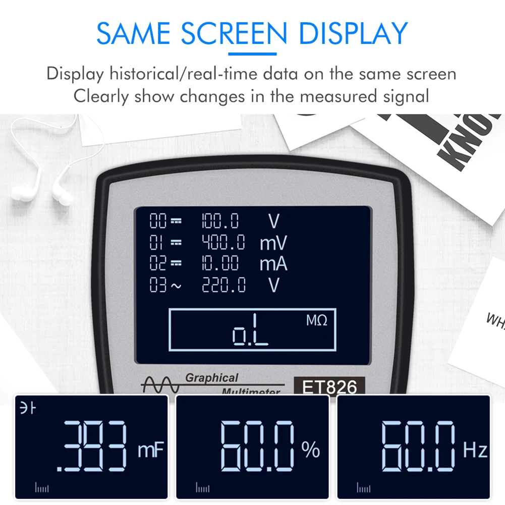 Digital Multimeters Auto Range DC/AC Voltage Current Meter Strong Toughness Electric Portable Capacitance Testers
Digital Multimeters Auto Range DC/AC Voltage Current Meter Strong Toughness Electric Portable Capacitance Testers
