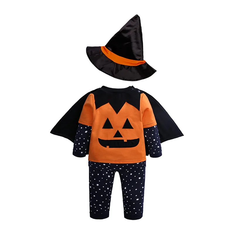 Newborn Baby Boys Girls Rompers Halloween Costume Top+Pant+Cloak +Hat Infant Baby Clothes Pumpkin Black Children Party Outfits
Newborn Baby Boys Girls Rompers Halloween Costume Top+Pant+Cloak +Hat Infant Baby Clothes Pumpkin Black Children Party Outfits