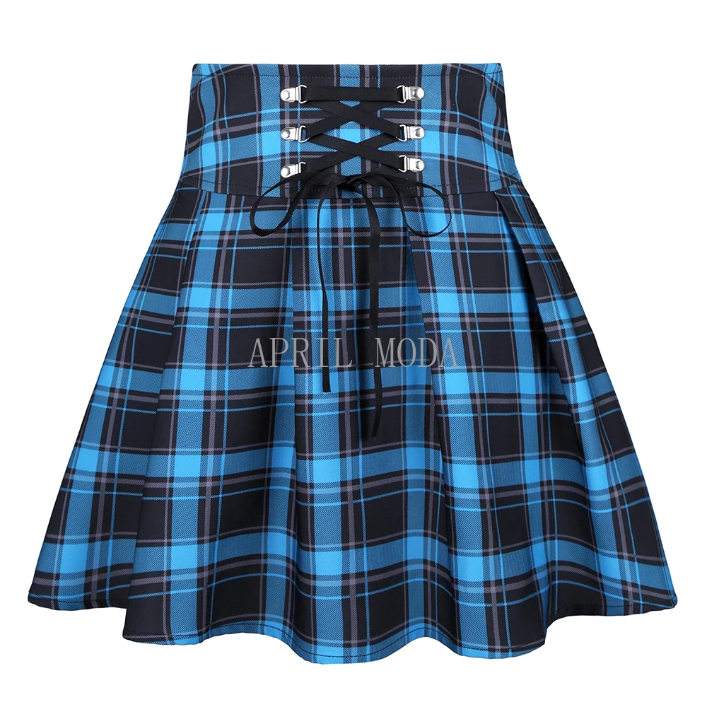 New 2021 Harajuku Punk Mini Plaid Skirt Blue High Waist Pleated Preppy Style Casual Gothic Streetwear Sexy School Lace Up Skirts
New 2021 Harajuku Punk Mini Plaid Skirt Blue High Waist Pleated Preppy Style Casual Gothic Streetwear Sexy School Lace Up Skirts