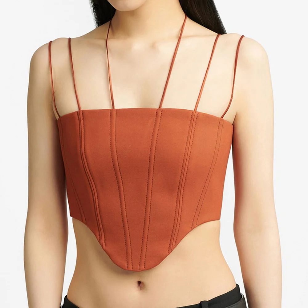 Drawstring Tops Women 2021 Backless Sexy Pachwork Lace Up Halter Corset Spaghetti Strap Skinny Bodycon Party Bustier Tanks Camis
Drawstring Tops Women 2021 Backless Sexy Pachwork Lace Up Halter Corset Spaghetti Strap Skinny Bodycon Party Bustier Tanks Camis