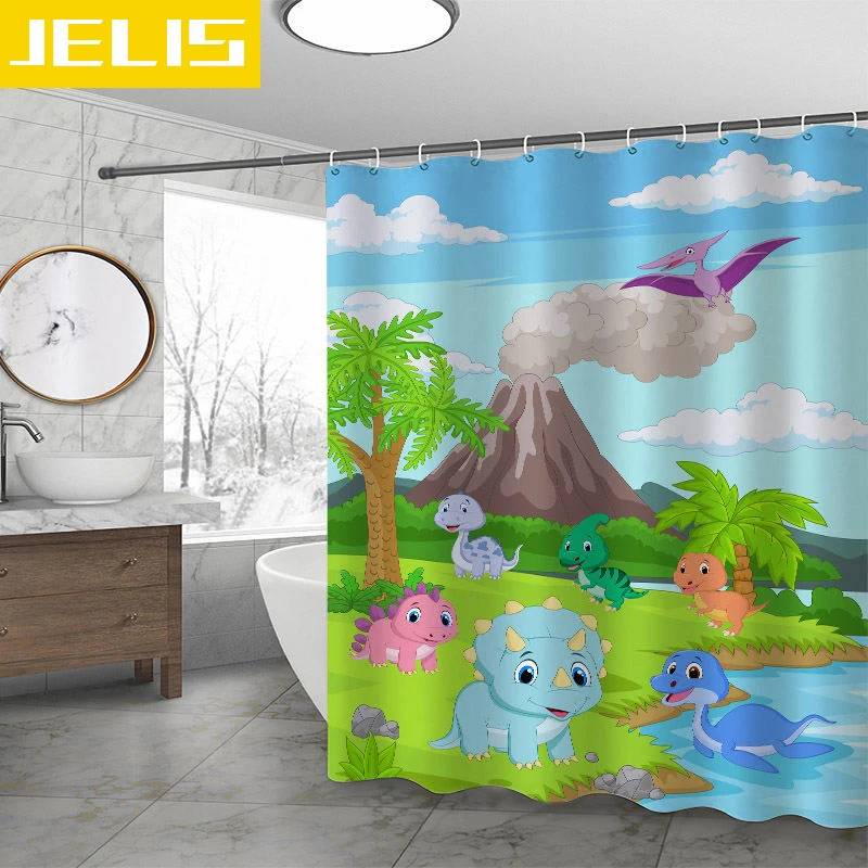 Waterproof Shower Curtains Funny Bathing Dinosaur Bath Curtain 180*200 Bathroom Polyester Cloth 3d Print Bath Screen Home Decor 
Waterproof Shower Curtains Funny Bathing Dinosaur Bath Curtain 180*200 Bathroom Polyester Cloth 3d Print Bath Screen Home Decor
