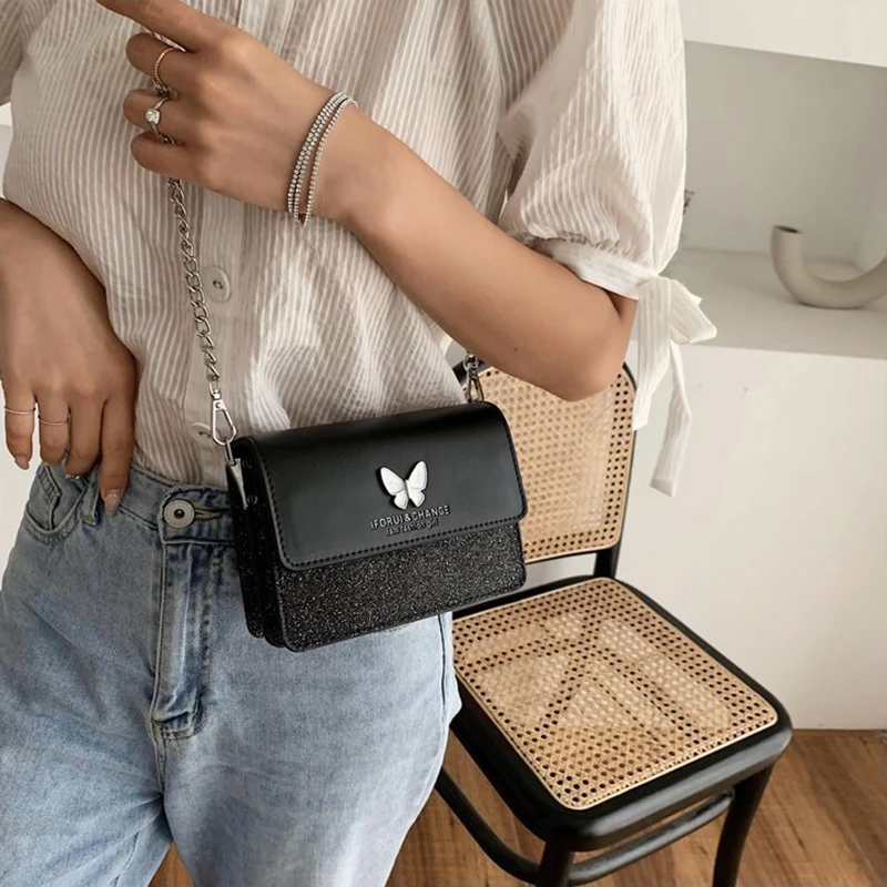 Fashion Chains Crossbody Shoulder Bags for Women Butterfly Leather Messenger Bag Flap Purse Female Handbag Clutch
Fashion Chains Crossbody Shoulder Bags for Women Butterfly Leather Messenger Bag Flap Purse Female Handbag Clutch