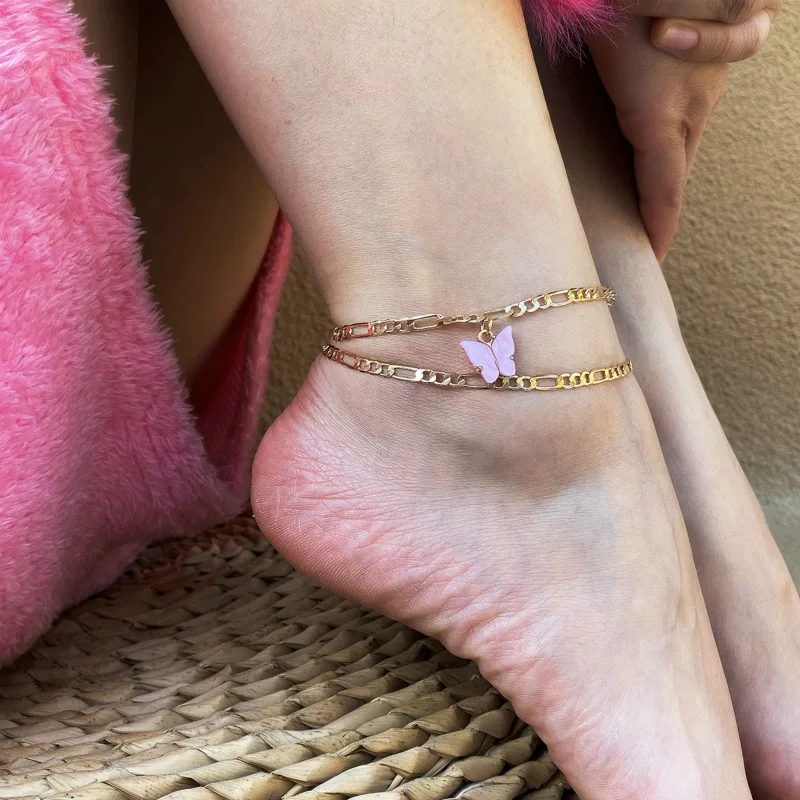 Fashion Cute Butterfly Anklets for Women Simple Anklet Gold Color Chain Ankle Bracelet on Leg 2020 Bohemian Beach Foot Jewelry
Fashion Cute Butterfly Anklets for Women Simple Anklet Gold Color Chain Ankle Bracelet on Leg 2020 Bohemian Beach Foot Jewelry