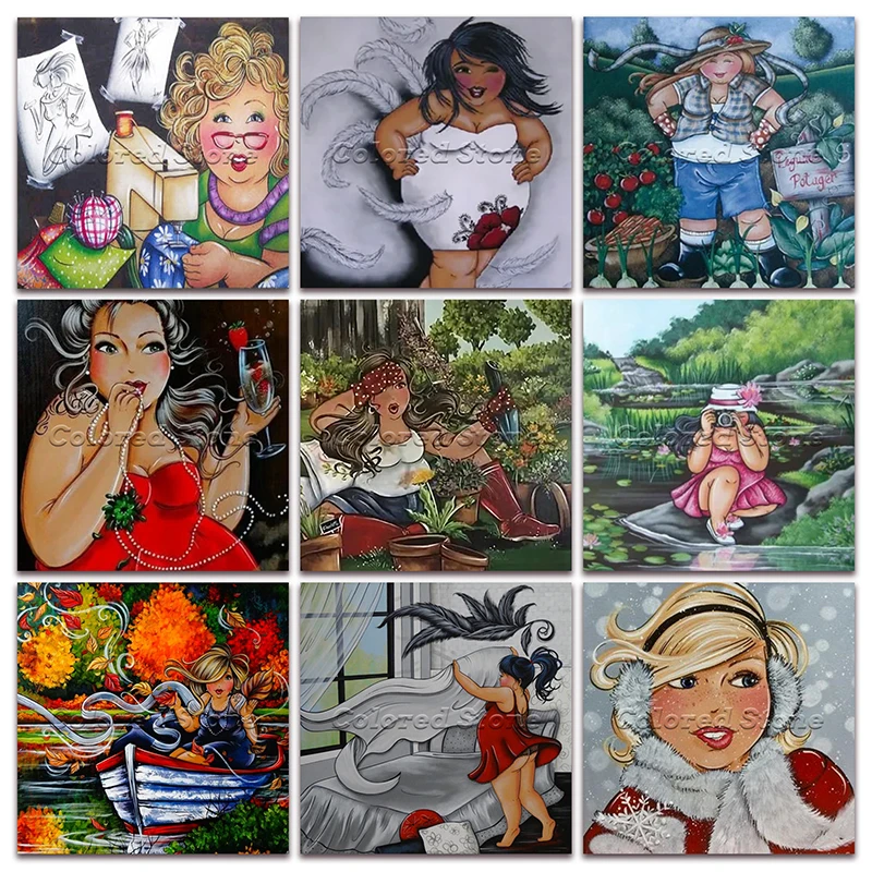 New Diamond painting Fat lady cartoon Woman Girl beautiful beauty 5D Full Square Drill embroidery Cross stitch Round mosaic FW05
New Diamond painting Fat lady cartoon Woman Girl beautiful beauty 5D Full Square Drill embroidery Cross stitch Round mosaic FW05