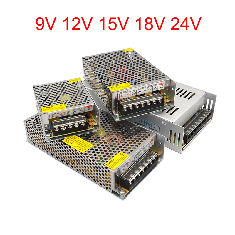 

Power Supply 9V 12V 24V Transformer 220V To 15V 18V Power Source 12 Volt 24 Volt 1A 2A 3A 5A 10A 15A 20A AC Adapter 9 15 18 Volt