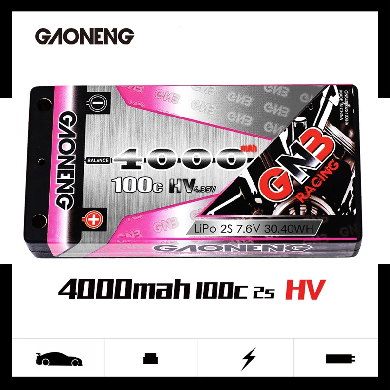 GAONENG GNB 4000mAh 2S 7.6V 100C/200C low profile Hardcase lithium battery pack 4.0mm Deans Plug for RC Car RC Boat
GAONENG GNB 4000mAh 2S 7.6V 100C/200C low profile Hardcase lithium battery pack 4.0mm Deans Plug for RC Car RC Boat