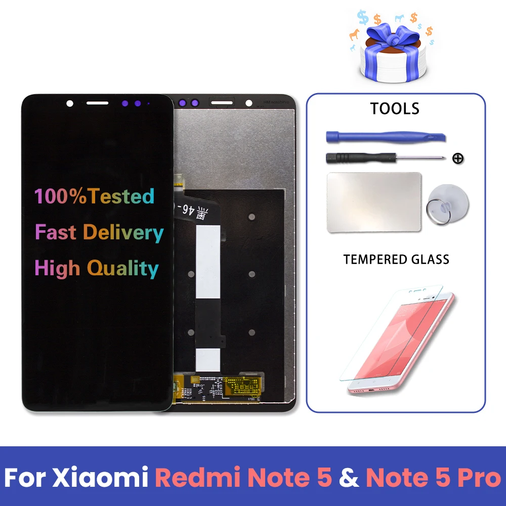 10 Touch ЖК дисплей Замена для Xiaomi Redmi Note 5 Pro 3D планшета Ассамблеи Экран без битых Ecran