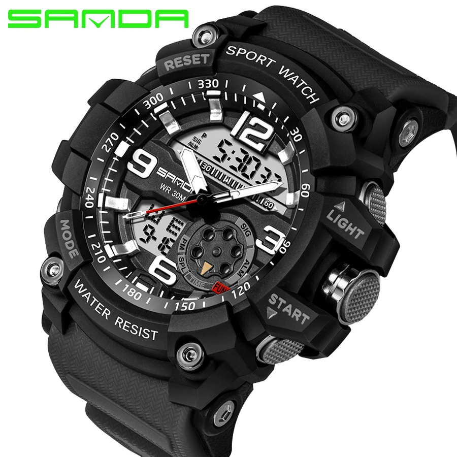 SANDA Sport Watch Men 2019 Clock Male Digital Quartz Wrist Watches Men's Top Brand Luxury Digital-watch Relogio Masculino Saat 
SANDA Sport Watch Men 2019 Clock Male Digital Quartz Wrist Watches Men's Top Brand Luxury Digital-watch Relogio Masculino Saat