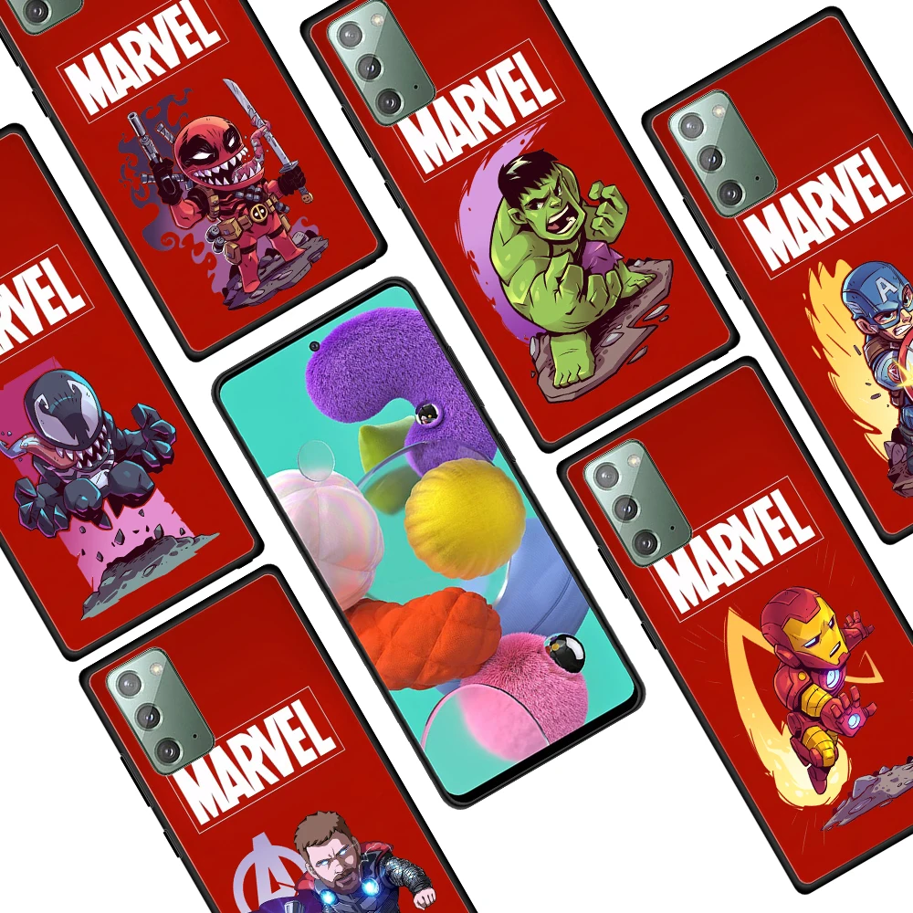 Marvel hero cute cartoon for Samsung Galaxy Note 20 Ultra 10 Plus 5G M62 M60S M40 M31S M21 M10 F52 Soft Black Phone Case
Marvel hero cute cartoon for Samsung Galaxy Note 20 Ultra 10 Plus 5G M62 M60S M40 M31S M21 M10 F52 Soft Black Phone Case