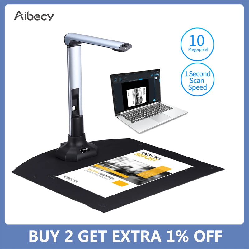 сканер для документов Портативный Aibecy A3 размера BK52 чтения и HD 10 мегапикселей USB 2 0