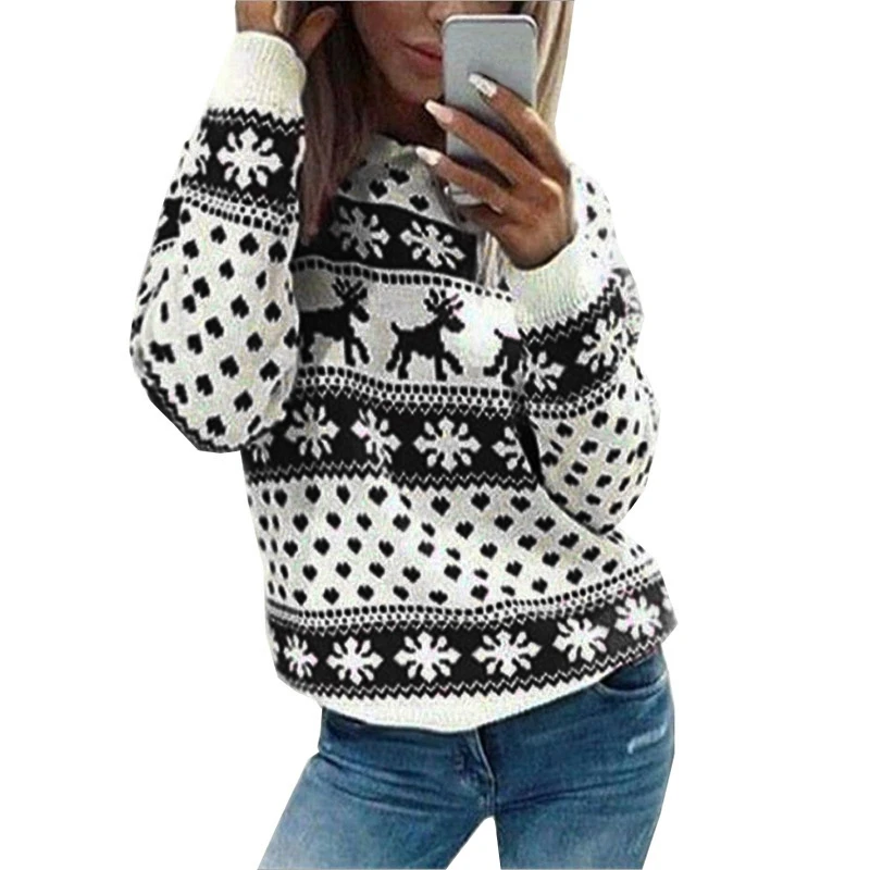 Christmas Women Fawn Jumper Sweater Pullover Tops Long Sleeve Knitting Pullover Sweater Jumper Knitwear
Christmas Women Fawn Jumper Sweater Pullover Tops Long Sleeve Knitting Pullover Sweater Jumper Knitwear
