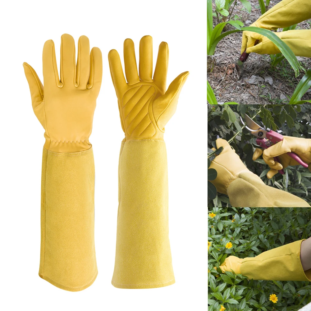 Leather Layer Gardening Glove for Women/Men Rose Pruning Gloves Rose Pruning Thorn & Cut Proof Long Forearm Protection Gauntlet
Leather Layer Gardening Glove for Women/Men Rose Pruning Gloves Rose Pruning Thorn & Cut Proof Long Forearm Protection Gauntlet