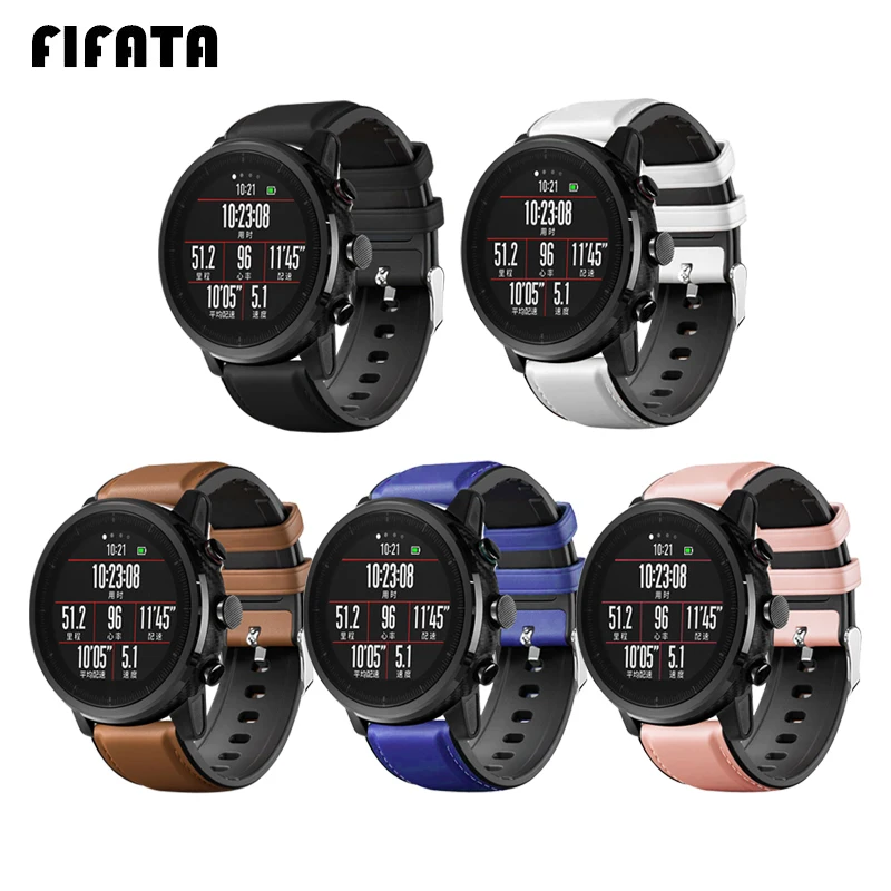 FIFATA New 22mm Leather Silicone Strap For Xiaomi Huami Amazfit GTR 47MM For Huawei Watch GT For Samsung Galaxy Watch 46mm Bands
FIFATA New 22mm Leather Silicone Strap For Xiaomi Huami Amazfit GTR 47MM For Huawei Watch GT For Samsung Galaxy Watch 46mm Bands