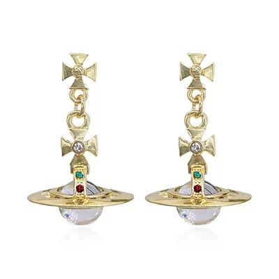 Earrings Women's S925 Silver Needle Color Glass Beads Solid Gold Saturn Earrings Classic Star Basic Cross Luxury Holiday Gifts
Earrings Women's S925 Silver Needle Color Glass Beads Solid Gold Saturn Earrings Classic Star Basic Cross Luxury Holiday Gifts