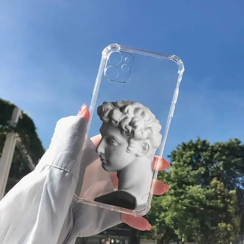 Abstract Art Statue Phone Case Transparent for Clear iPhone 11 12 8 7 6 6S XS MAX Plus X 5S SE 2020 XR mini pro 
Abstract Art Statue Phone Case Transparent for Clear iPhone 11 12 8 7 6 6S XS MAX Plus X 5S SE 2020 XR mini pro