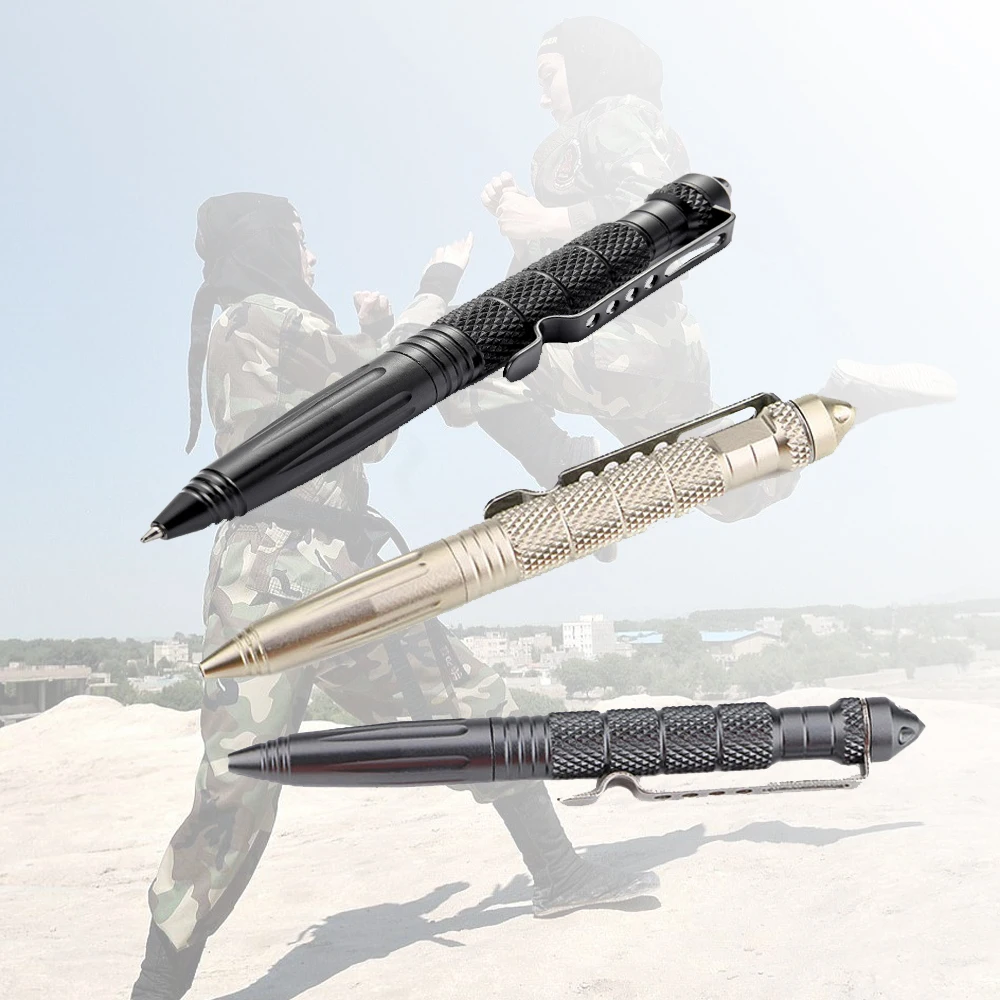 Defence Tactical Pen Pocket Aluminum Anti skid Military Pen Tungsten steel head Self Defense Pen Glass Breaker Survival Kit Pens
Defence Tactical Pen Pocket Aluminum Anti skid Military Pen Tungsten steel head Self Defense Pen Glass Breaker Survival Kit Pens