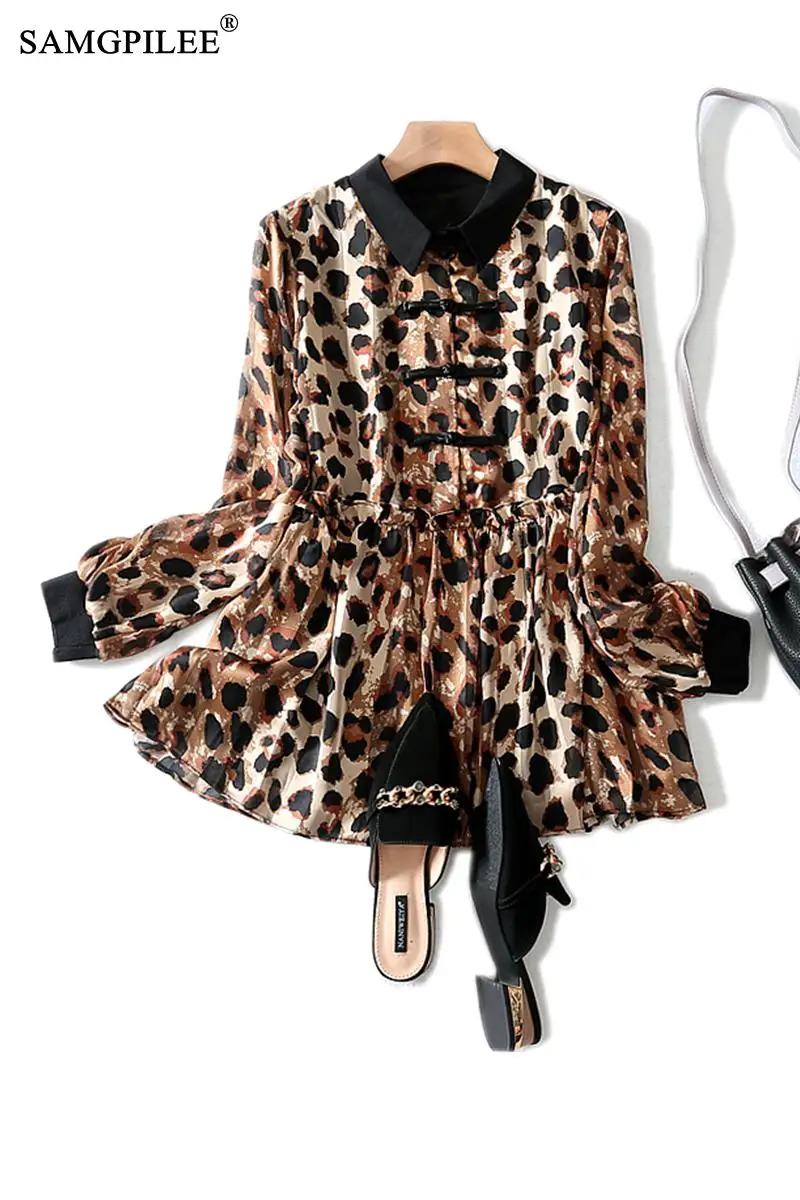 Fashion Women Blouses 2020 Autumn Elegant Casual Shirts For Woman Chiffon Full Sleeve Leopard Turn-down Collar Blusas Feminina
Fashion Women Blouses 2020 Autumn Elegant Casual Shirts For Woman Chiffon Full Sleeve Leopard Turn-down Collar Blusas Feminina