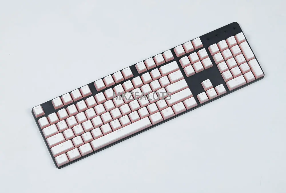 PBT pudding Double Injection keycaps Double shot pink black font For OEM Cherry MX Switches Mechanical Gaming Keyboard 104 ANSI
PBT pudding Double Injection keycaps Double shot pink black font For OEM Cherry MX Switches Mechanical Gaming Keyboard 104 ANSI