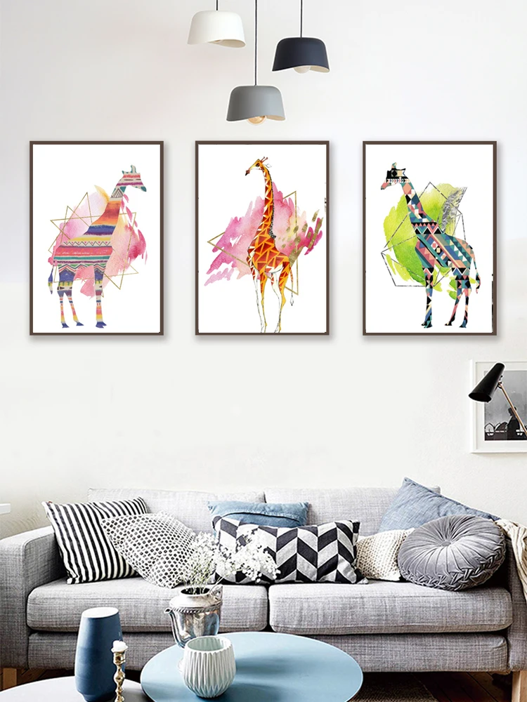 Modern Fashion Color Geometric Color Block Stitching Abstract Giraffe Living Room Home Printing Frameless Decorative Poster
Modern Fashion Color Geometric Color Block Stitching Abstract Giraffe Living Room Home Printing Frameless Decorative Poster