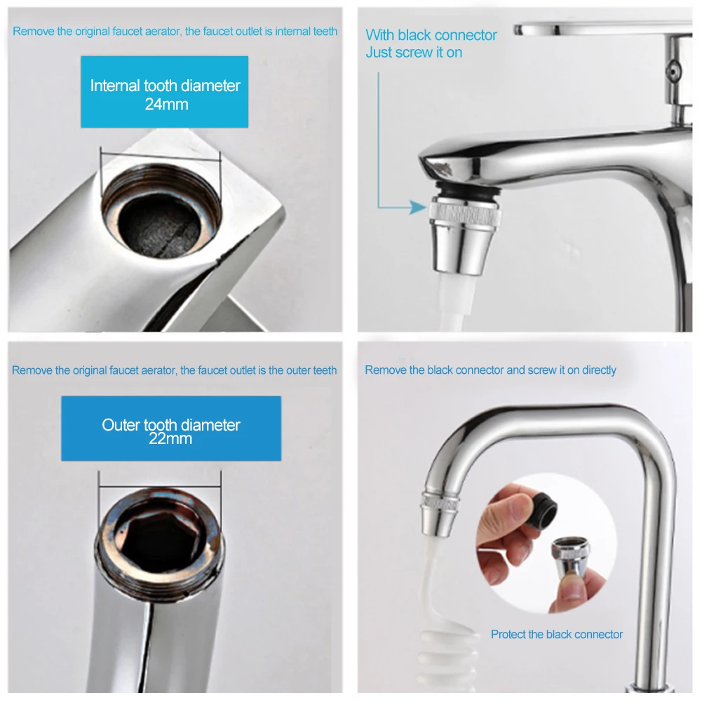 Kitchen Faucet Extender 360 Rotating Extension Hose Up to 140 cm with Pull Down Sprayer 2 Patterns Bathroom Kitchen Faucet
Kitchen Faucet Extender 360 Rotating Extension Hose Up to 140 cm with Pull Down Sprayer 2 Patterns Bathroom Kitchen Faucet
