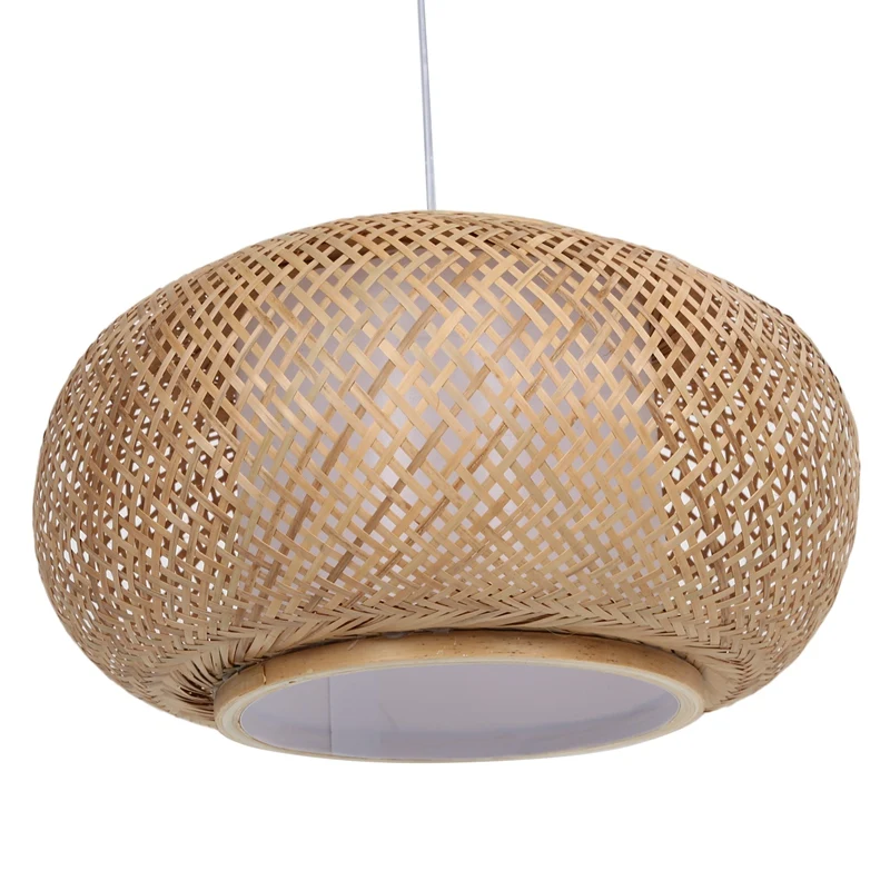 Бамбуковый абажур подвесной потолочный плетеная лампа из ротанга для