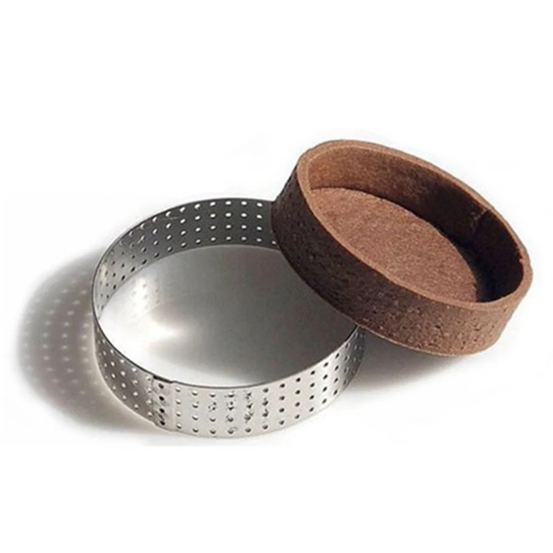 5Pcs 6cm Circular Tart Ring Dessert Stainless Steel Perforation Fruit Pie Quiche Cake Mousse Mold Kitchen Baking Mould
5Pcs 6cm Circular Tart Ring Dessert Stainless Steel Perforation Fruit Pie Quiche Cake Mousse Mold Kitchen Baking Mould