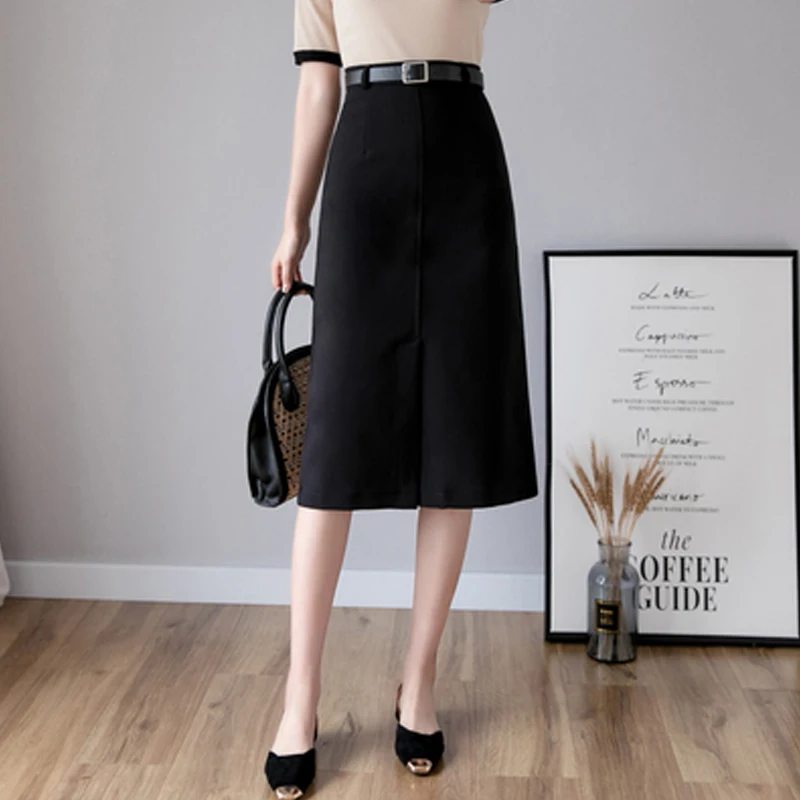 Unbreakable Spring 2020 New Korean OL Style Wrap Skirts Solid A-Line Midi Skirts Front Split Sexy Sheath Skirts Belt Office Lady
Unbreakable Spring 2020 New Korean OL Style Wrap Skirts Solid A-Line Midi Skirts Front Split Sexy Sheath Skirts Belt Office Lady