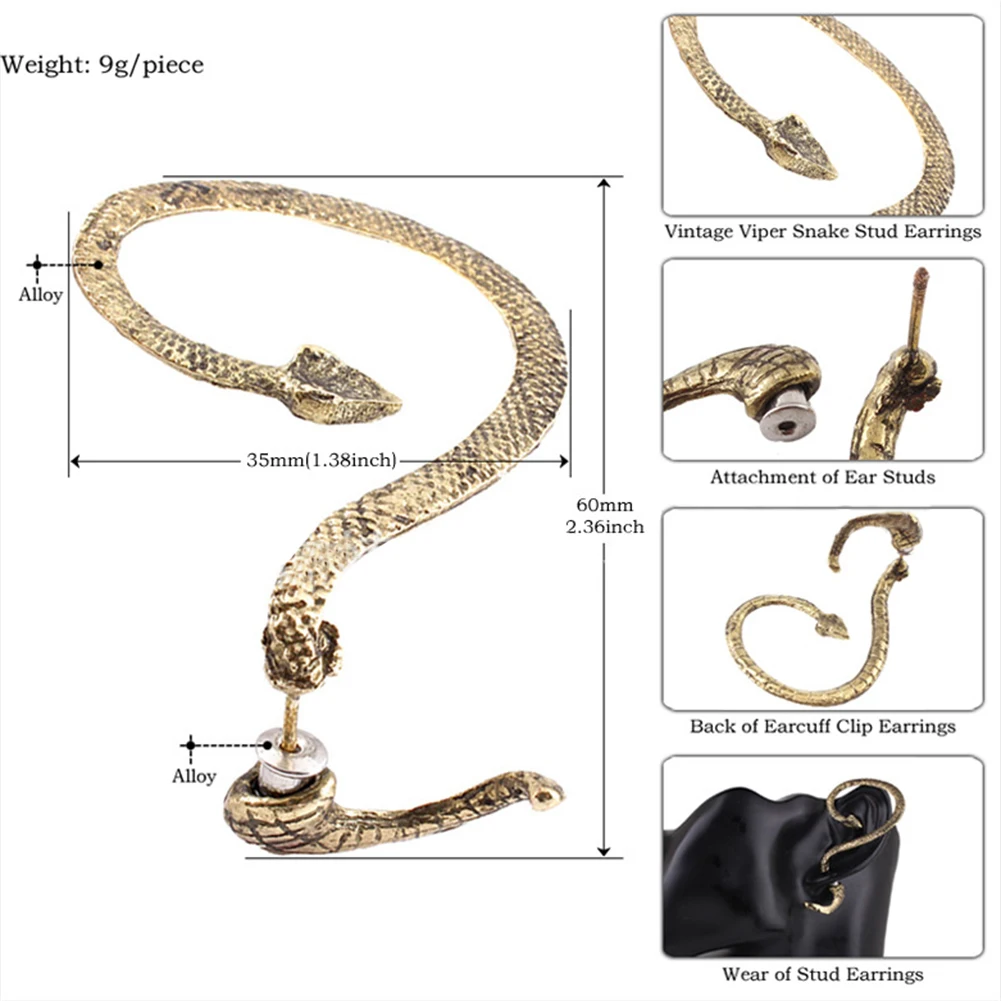 New Fashion Punk Style Twining Snake Shape Earrings Stud Cuff Earrings For Women Style Jewelry Sexy Women Jewelry Punk
New Fashion Punk Style Twining Snake Shape Earrings Stud Cuff Earrings For Women Style Jewelry Sexy Women Jewelry Punk