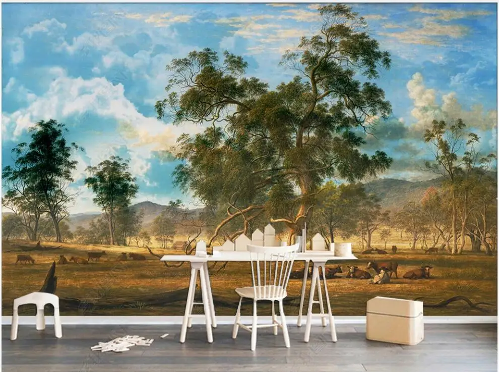 Custom photo mural 3d wallpaper European grassland pasture landscape oil painting in the living room wallpaper for walls 3 d
Custom photo mural 3d wallpaper European grassland pasture landscape oil painting in the living room wallpaper for walls 3 d