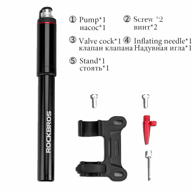 ROCKBROS Bike Bicycle Pump Aluminum Alloy 150PSI/260PSI High Pressure Mini Air Pump for Bike Cycling Tire Inflator MTB
ROCKBROS Bike Bicycle Pump Aluminum Alloy 150PSI/260PSI High Pressure Mini Air Pump for Bike Cycling Tire Inflator MTB